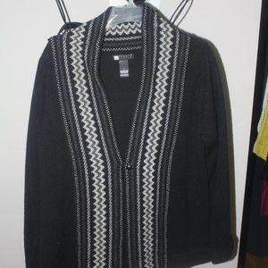 Carole Little Black and  White  Sweater